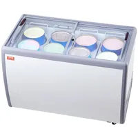 Vevor Kommerzielle Eiscreme-Vitrine, 370 L Gefriertruhe, Mobiler Tiefkühlschrank mit