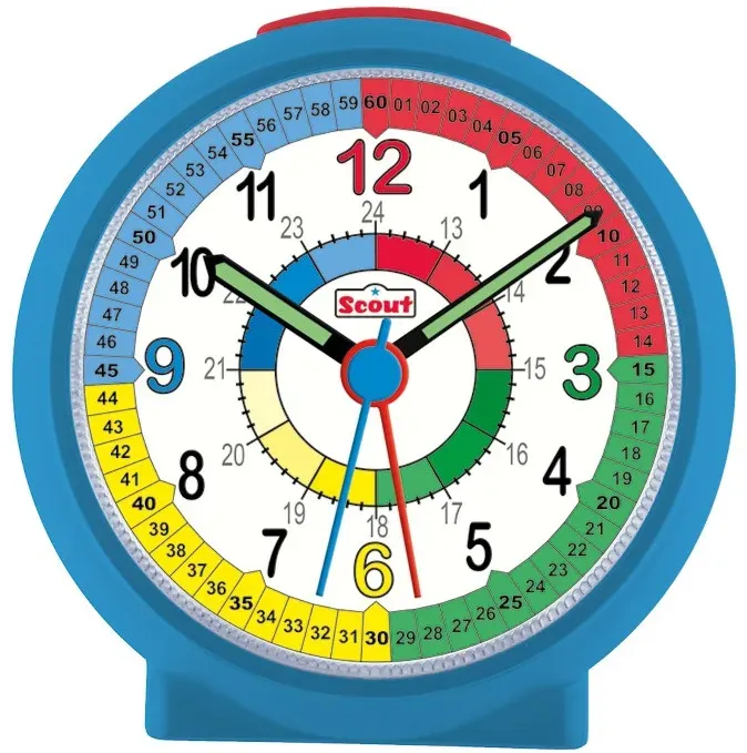 Scout Kinder Wecker Learnthetime 280001049 hellblau rot