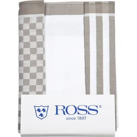Ross Geschirrtuch ROSS "SUPERIOR", grau (taupe, weiß), B:50cm H:0,5cm L:70cm, 100% Baumwolle, Geschirrtücher, Geschirrtuch