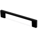 Mavö Schubladengriff 160mm Lochabstand, Griff für Möbel Möbelgriff Barrel Schwarz Techno
