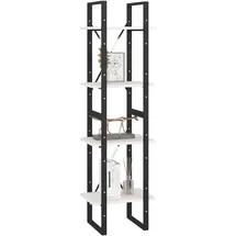 vidaXL Bücherregal 4 Fächer 40 x 30 x 140 cm Weiß