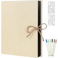 Luxuskollektion AIOR Selbstklebende Fotoalbum 60 Schwarze Seiten Scrapbook