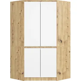 Akord Eckschrank Artisan 100 x 180 x 50 cm Weiß