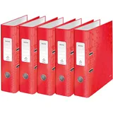 Leitz QualitätsOrdner DIN A4 80 mm Rot 5 St.