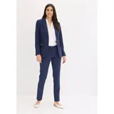 bonprix Hosenanzug, blau, Gr.40, Klassischer Hosenanzug bestehend aus komfortabler Anzugshose und geschmackvollem Blazer