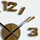 Flexistyle 3D Wanduhr 50 cm 50-75CM braun
