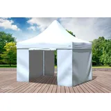 Faltpavillon Faltzelt Pavillon 3x3 Weiss Gartenzelt Klappzelt Wasserdicht
