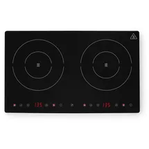HENDI Kochplatte KitchenLine, 239414, Induktions-Doppelkochplatte, schwarz, 3500 Watt