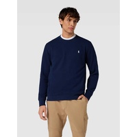 Sweatshirt mit Label-Stitching, Marine, S