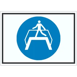 Übergang benutzen Symbol Aufkleber A3 (297x420mm)
