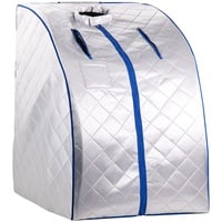 Newgen Medicals Portable Infrarot-Sauna mit Fußheizung, 4 Carbon-Heizern, Sitz,