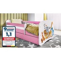 raumhirsch furniture Kinderbett Raumhirsch 80 x 180 cm Holzwerkstoff rosa