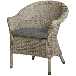 4Seasons Chester 1x Dining Sessel inkl. Kissen - Pure (braun)