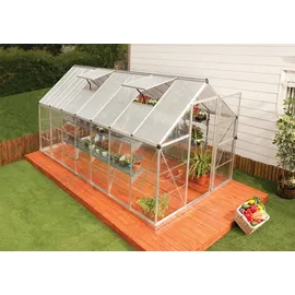 CANOPIA Hybrid Alu silber Polycarbonat 0,7 mm/Dach HKP 4 mm 7,9 m2 inkl. Bundle
