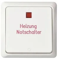 Elso 251224 Heizungsnotschalter 2polig bel. 16A RENOVIERUNG komplett Schraubklemme, reinweiß
