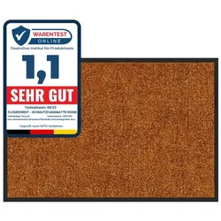 KARAT Schmutzfangmatte "Rhine" - Sauberlaufmatte Fußmatte Türvorleger / 90 x 150 cm (Braun)