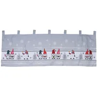 Mojawo X-Mas Gardine Scheibengardine Weihnachten Fenstergardine LED 45x120cm