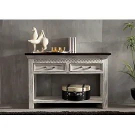 MASSIVMOEBEL24.DE CASTLE-ANTIK Konsolentisch 115x40x76 weiß