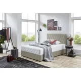 ATLANTIC home collection Boxbett Benita, mit Taschen-Federkernmatratze und Bettkasten, beige