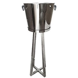 Casa Padrino Luxus Stand Weinkühler Messing  H 80 cm, Durchmesser 35 cm - Weinhalter Hotel Dekoration Champagner Sekt Kühler