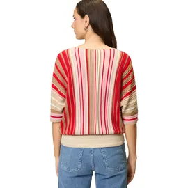 Zero Oversized-Pullover gestreift in patch CreamRed | Gr.: 44