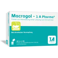 Macrogol - 1 A Pharma® Pulver gegen Verstopfung | 10 Stk | Bei chronischer Verstopfung | Bewährtes Abführmittel | Hausapotheke | Wirkt sanft