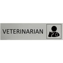 CombiCraft Aluminium Türschild Veterinarian 165x45mm mit 3M-Tape