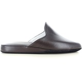 FALCADE 7118 Herren-Schlafzimmer-Slipper, aus echtem Leder, Farbe: Schwarz, hergestellt in Italien, T Moro, 48 EU - 48 EU