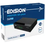 EDISION Proton S2 Plus Full HD Satelliten Receiver FTA, (DVB-S2 | ARD & ZDF SD Abschaltung tauglich) Unicable tauglich, 2in1 RCU, HDMI, SCART, S/PDIF, LAN, USB, Vorinstallierte deutsche Programmliste