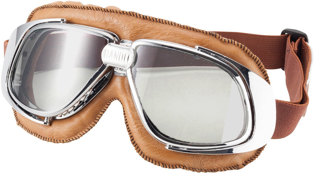 Bandit Classic Motorradbrille, silber für Männer