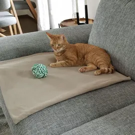 ZOLLNER Kuscheldecke in Sand - weiche Couchdecke in 130x170 cm - mit Kettelrand - Polyester - waschbar bis 95°C – Hotelqualität - Oeko Tex® Zertifiziert