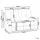 Beliani Sofa + Bettsofa, Bergen 2-Sitzer