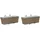 vidaXL Balkon 2 Pcs 50 x 17 x 17 cm Grau