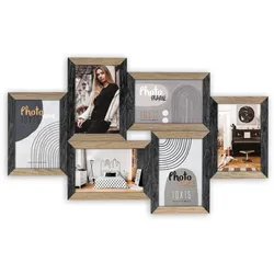 Zep DN688B, Multi-Bilderrahmen, MDF-Platten, Holz, Schwarz, Braun, Wand, 10 x 15