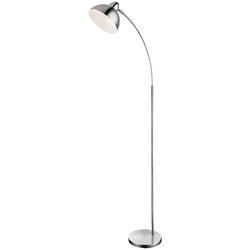 Bogen Leuchte Chrom Steh Lampe Wohn Schlaf Zimmer Strahler schwenkbar im Set inkl. LED Leuchtmittel