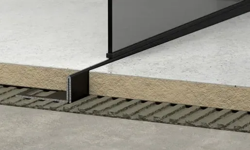 Leist Links Havos Schwarz, Edelstahl Komaxit, Länge 100 cm, Kantenhöhe 12,5 mm, SPNRZK12100LC