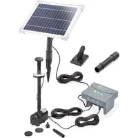 esotec Solar-Teichpumpenset 6/220 LED mit 6,4V/4Ah LiFe-Akku Solarbrunnen 101023