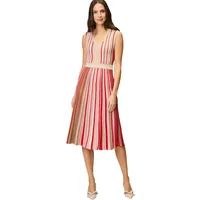 Zero Strickkleid mit Streifen Patch CreamRed,36 | 36