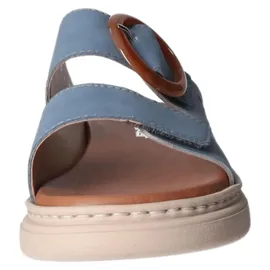 Rieker Bequeme Pantoletten für Damen, blau, 37 EU