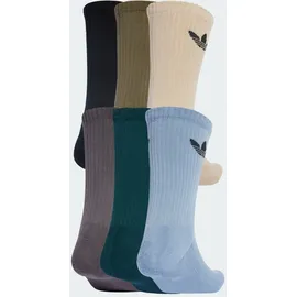 adidas Trefoil Cushion Crew Socken 6 Paar Beige/Khaki 43-45