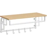 VASAGLE Wandgarderobe Eiche goldeichenfarben-wolkenweiß