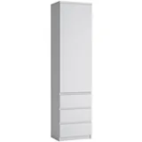 Lomadox Aktenschrank Regalschrank in weiß, B/H/T ca. 50,1/200/40 cm