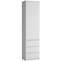 Lomadox Aktenschrank Regalschrank in weiß, B/H/T ca. 50,1/200/40 cm