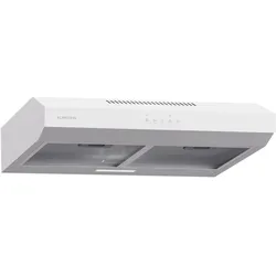 Contempo 60 Unterbau-Dunstabzugshaube 60cm 200m3/h LED Edelstahl Acryl Weiß