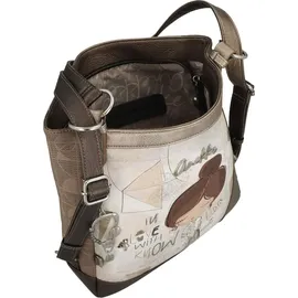 Anekke Sophia Schultertasche Polyurethan Braun/Weiß/Bronze/Mehrfarbig