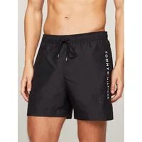 Tommy Hilfiger Swimwear Badeshorts »MEDIUM Drawstring mit Logostickerei, schwarz