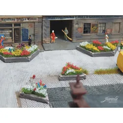 Straßenpflanzkübel Sortiment (10 Stck.) Modell von Juweela 1:87