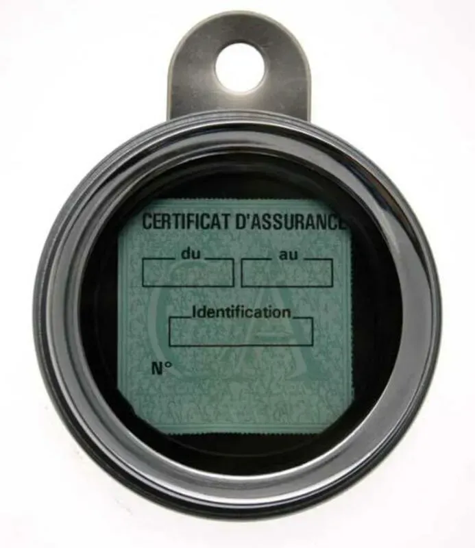 Bihr Versicherungsaufkleber Halter Ø88mm Chromstahl