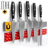 Sidorenko Loco Bird Magnetleiste Messer 40cm - Messerhalter Magnetisch Selbstklebend mit 3M VHB - Extra starker Magnet Messerhalter - Edelstahl magnetic Knife Holder - Messermagnet - Messerleiste Magnetisch