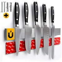 Sidorenko Loco Bird Magnetleiste Messer 40cm - Messerhalter Magnetisch Selbstklebend mit 3M VHB - Extra starker Magnet Messerhalter - Edelstahl magnetic Knife Holder - Messermagnet - Messerleiste Magnetisch